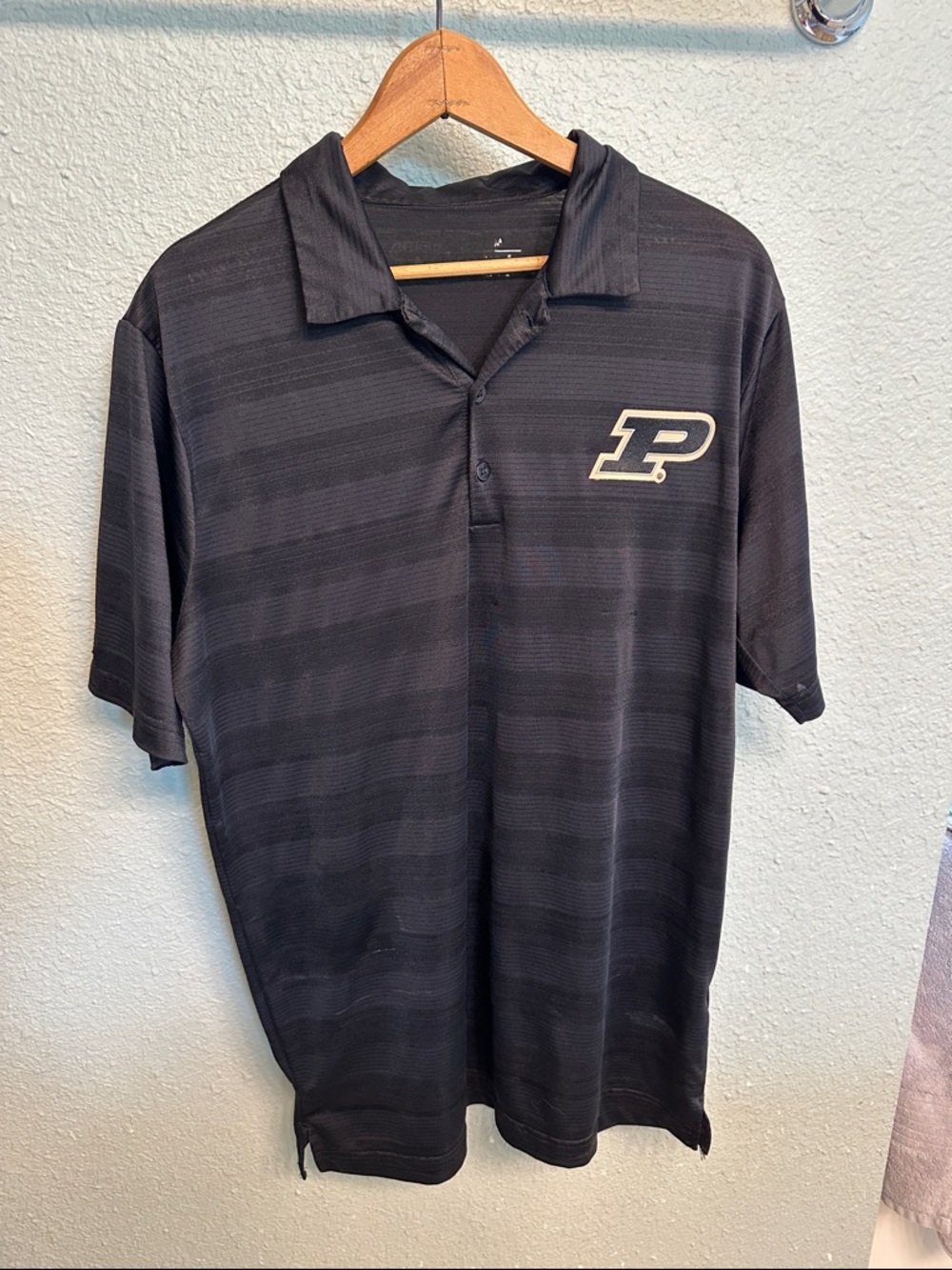 Purdue University Black Performance Polo Shirt
